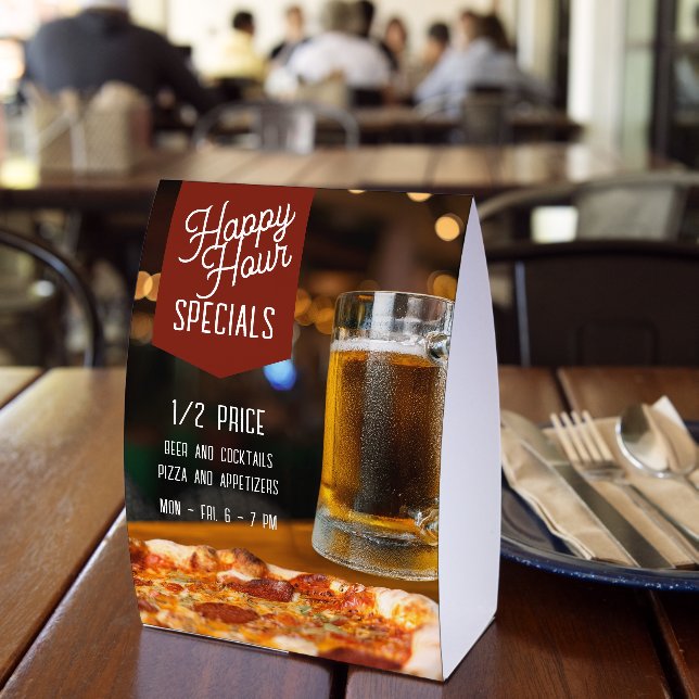 Plaque De Table Pizzeria Bar and Grill Happy Hour Specials (Insitu (restaurant))