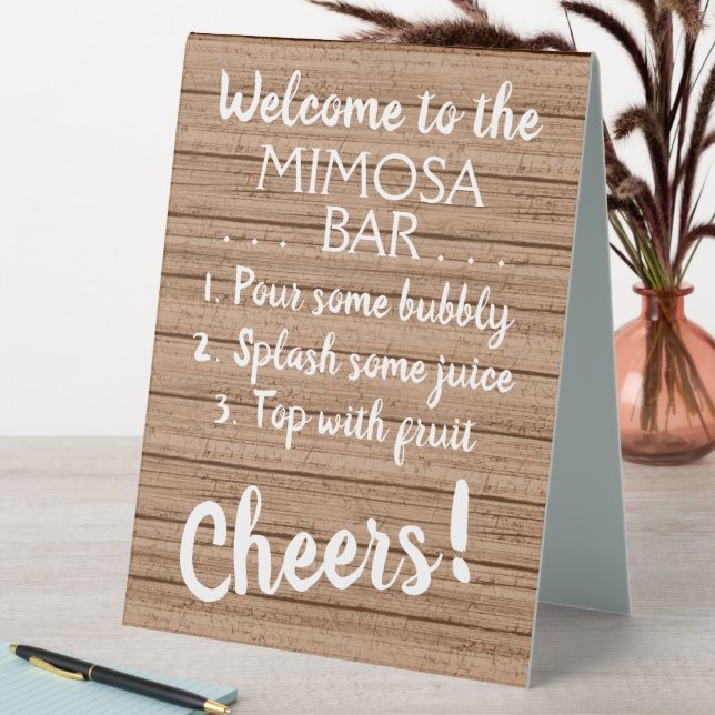 Plaque De Table Plaques en bois rustique personnalisées Barre de m (En SItu (Tableau))