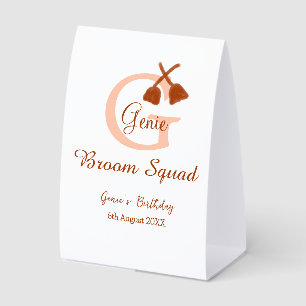 Plaque De Table Poitrine Brown Squad Anniversaire Nom de la pêche 