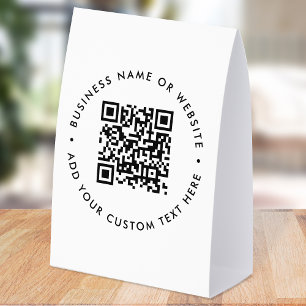 Plaque De Table Porte-document de table en papier avec QR Code   P