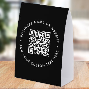 Plaque De Table Porte-document de table en papier avec QR Code   P