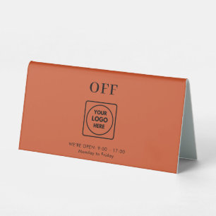 Plaque De Table Porte-documents de table en terre cuite Logo Ouver