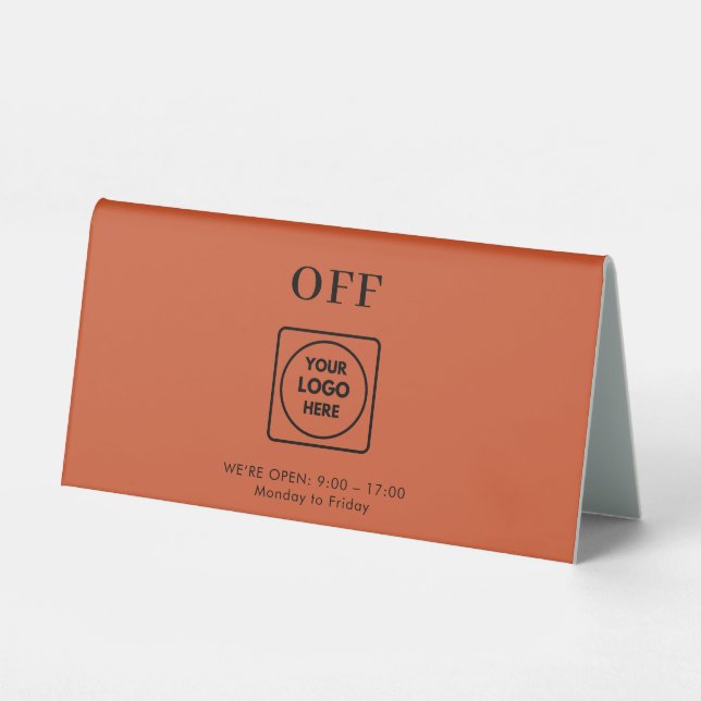 Plaque De Table Porte-documents de table en terre cuite Logo Ouver (Recto)