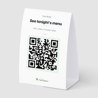 Plaque De Table Porte-menu QR pour restaurants et bars, personnali