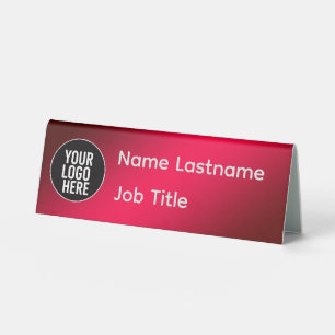 Plaque De Table Porte-nom de table personnalisé avec logo & nom