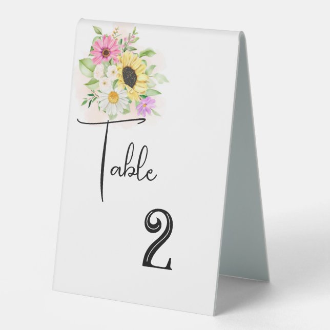 Plaque De Table Porte-nombre de table de mariage Tent  Panneau de  (Recto)