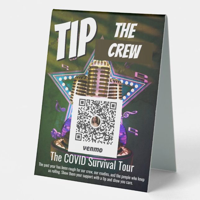 Plaque De Table Post Covid et l'industrie musicale Tippe le groupe (Recto)