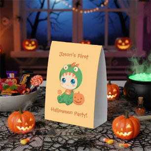 Plaque De Table Première fête de Halloween de bébé dragon