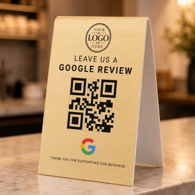 Plaque De Table Présentoir de table en plastique Logo Google Revie (Créateur téléchargé)