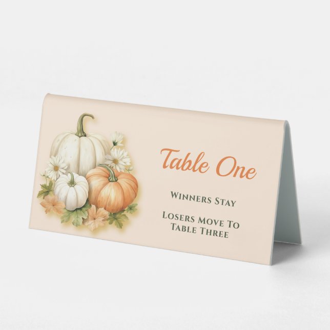 Plaque De Table Présentoir de table pour citrouilles d'automne de  (Recto)