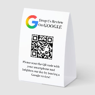 Plaque De Table Présentoir de tente de table de code QR pour avis