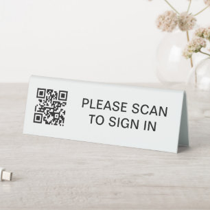 Plaque De Table Prière de scanner pour vous connecter Code QR Prés