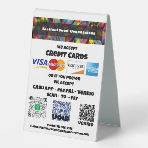 Plaque De Table Processus de paiement par code QR simplifié
