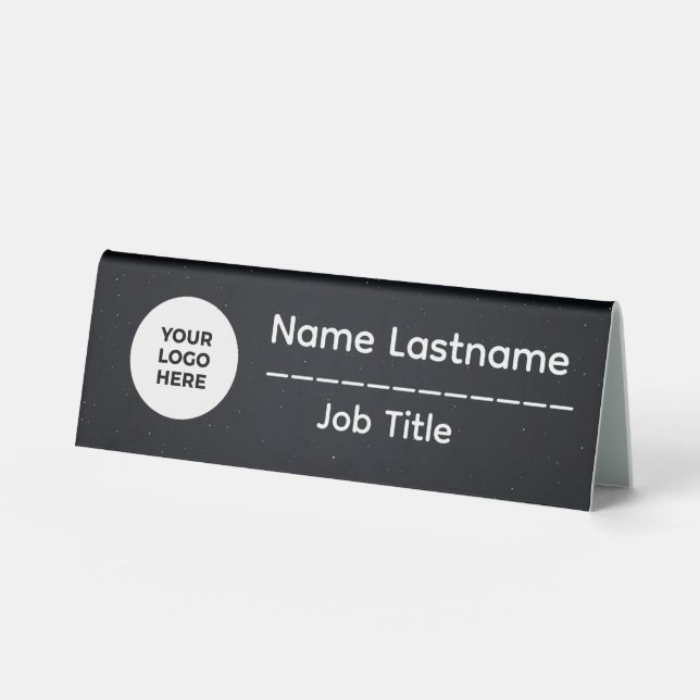 Plaque De Table Professional Office Desk Name Plate with Logo  (Recto)