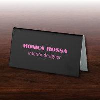 Professionnel Simple Moderne Neon Rose Noir