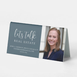 Plaque De Table Promotionnels Blue Real Estate Coordonnées