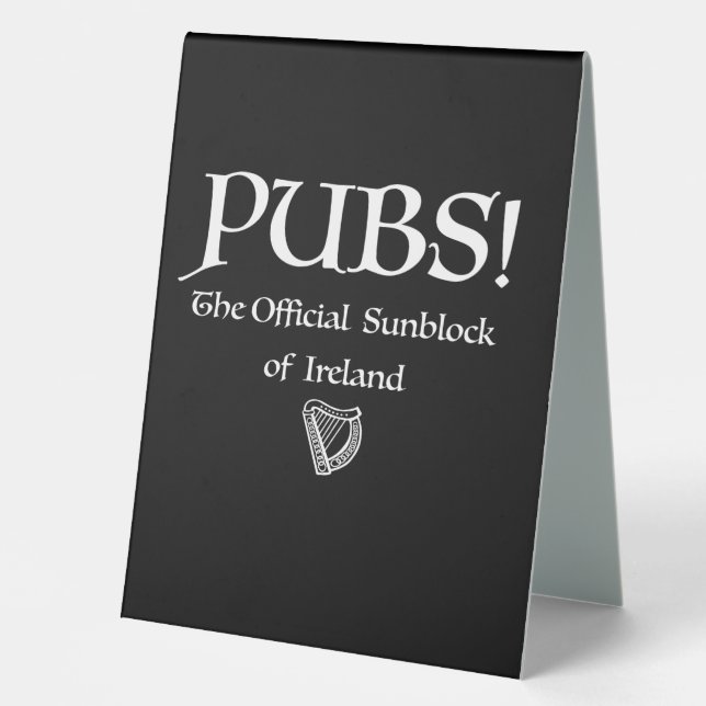 Plaque De Table Pubs ! (Recto)