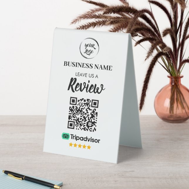 Plaque De Table Qr Code TripAdvisor - Révisions commerciales (En SItu (Tableau))