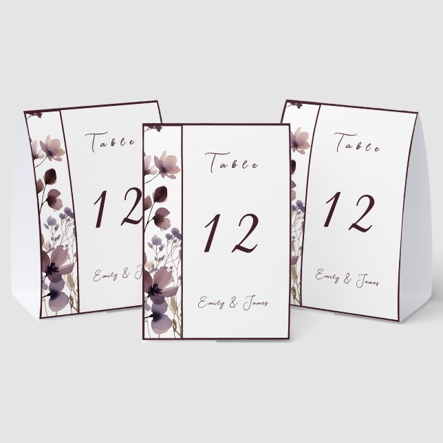 Plaque De Table Red Blush Floral Wedding Elegant  (Insitu (multi))