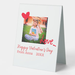 Plaque De Table Red heart love heureuse Sainte-Valentin ajouter ph