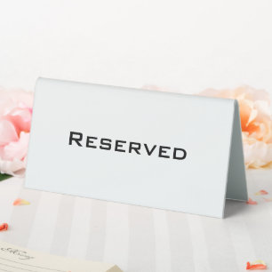 Plaque De Table Réservé Moderne Élégant Minimaliste Simple Modèle