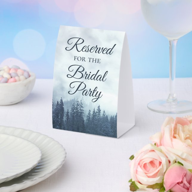 Plaque De Table Réservé pour la fête nuptiale Misty Blue Pines (Insitu (mariage))