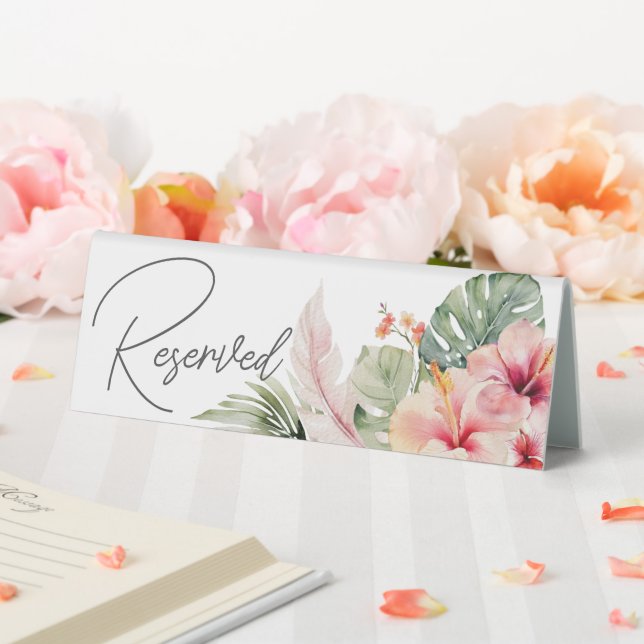 Plaque De Table Réservé pour la Mariée Fleurie de Botaniques Tropi (In SItu (Mariage))