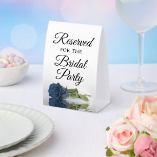 Plaque De Table Réservé pour le Rose en acier de la fête nuptiale