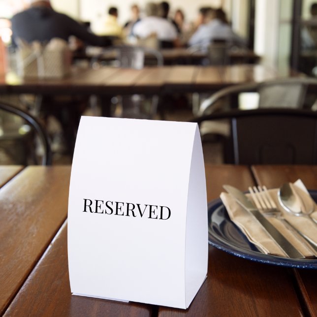 Plaque De Table Reserved paper table tent sign for wedding (Insitu (restaurant))