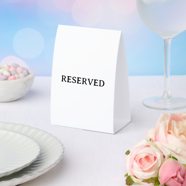 Plaque De Table Reserved paper table tent sign for wedding (Insitu (mariage))