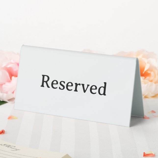 Plaque De Table Reserved | Restaurant Table Reservation Tent Sign (In SItu (Mariage))