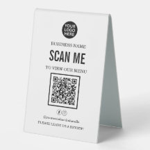 Restaurant Menu Code QR Logo d'entreprise