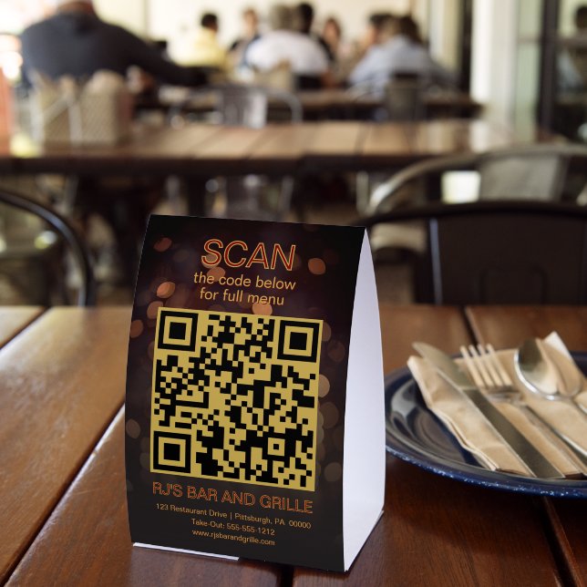 Plaque De Table Restaurant QR Code for Menu | Daily Specials (Insitu (restaurant))