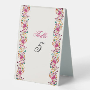 Plaque De Table Romantique classique Pearl Swan Mariage de cadre f