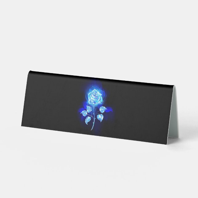 Plaque De Table Rose bleu brûlant (Recto)