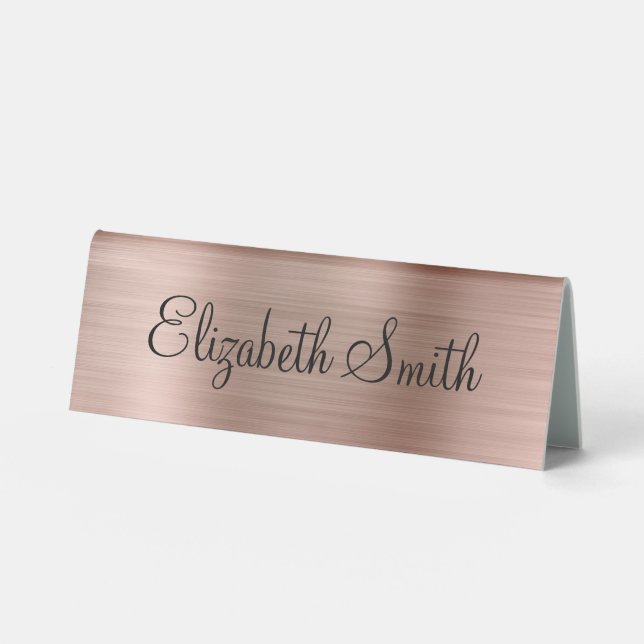 Plaque De Table Rose Gold Métallisé Féminin (Recto)