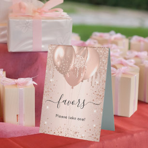 Plaque De Table Rose gold paillettes gouttes fard à joues cadeaux