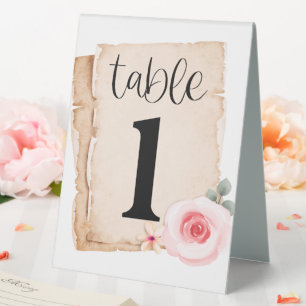 Plaque De Table Rose numéro un