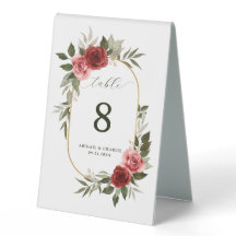 Roses aquarelles roses rouges romantiques Mariage 