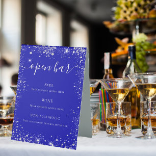 Plaque De Table Royal blue parties scintillant mariage menu