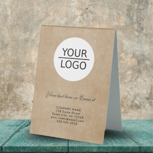 Plaque De Table Rustic Ajouter Logo Texte Personnalisé Promotion d