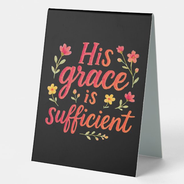 Plaque De Table Sa Grâce est suffisante (Recto)