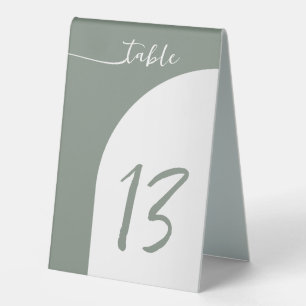 Plaque De Table Sage Green Arch Mariage Numéro de table Tente