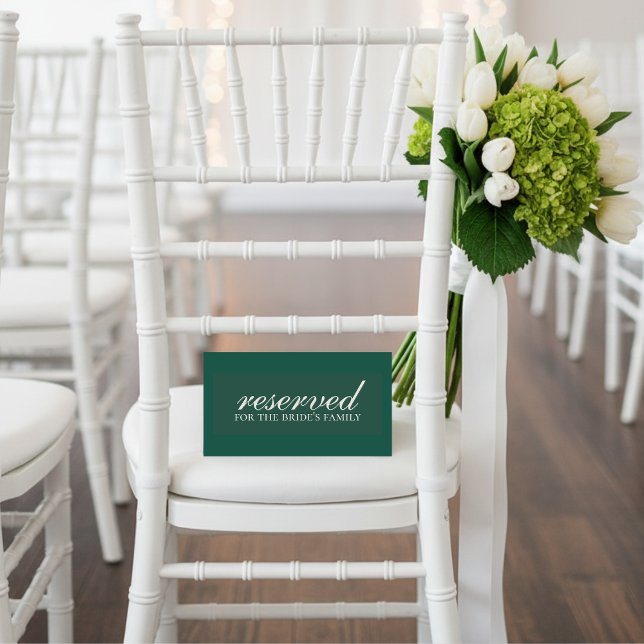 Plaque De Table Sage Green Réservé Président de la cérémonie de Ma (Add a graceful touch to your ceremony with this Sage Green Reserved Wedding Chair Sign!)
