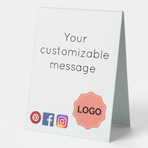 Plaque De Table Salon ou spa personnalisable