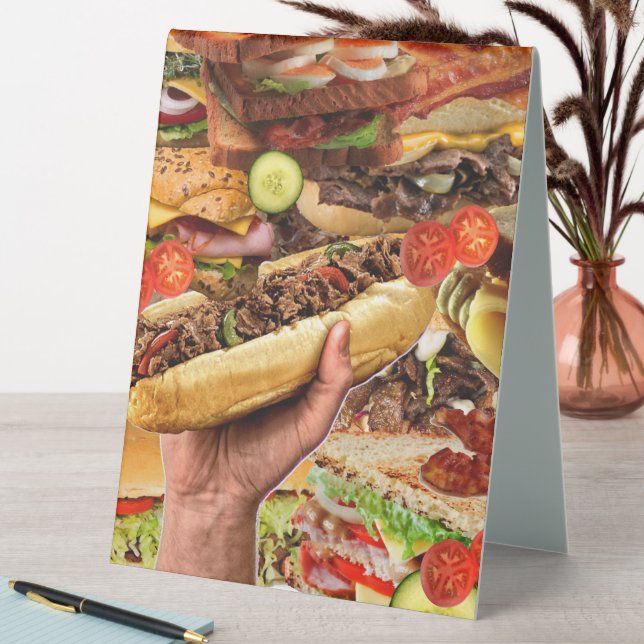 PLAQUE DE TABLE SANDWICHES  (En SItu (Tableau))