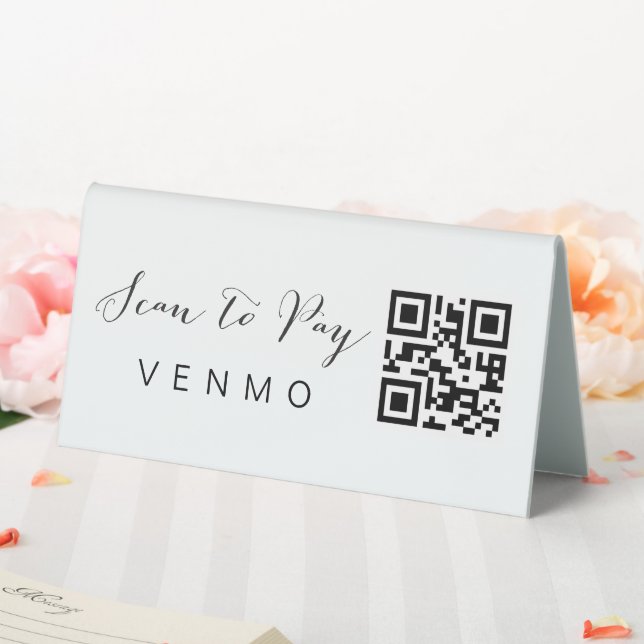 Plaque De Table Scanner le code QR Mobile de la table de retrait (In SItu (Mariage))
