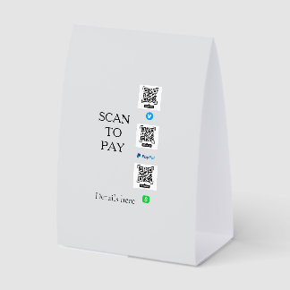Plaque De Table scanner pour payer les détails du code QR venmo ca