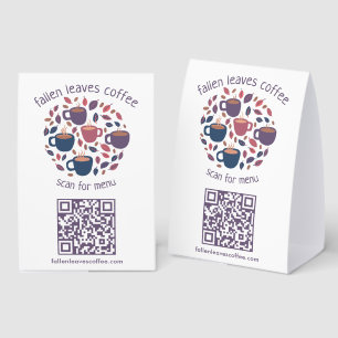 Plaque De Table SCANNEZ LE CODE QR MENU Café Espresso