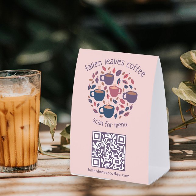 Plaque De Table SCANNEZ LE CODE QR MENU Café Espresso (SCAN MENU QR CODE Espresso Coffee Shop Paper Table Tent
)